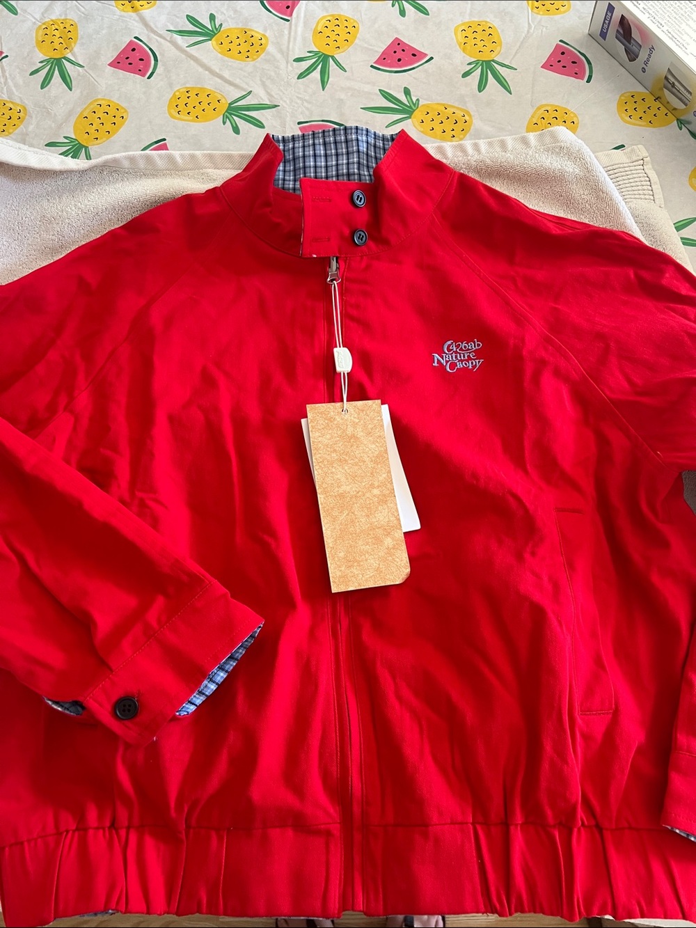 Casual Red Bomber Jacket by